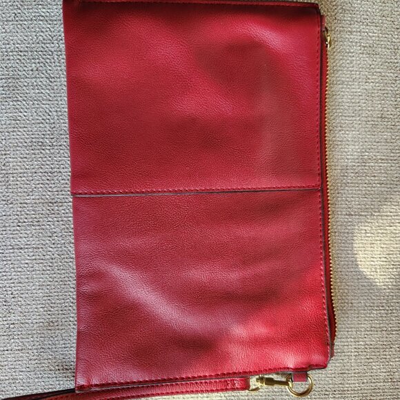 Coach Oxblood  Star Glitter F22705 small wristlet and 90's INC leather clutch - Picture 10 of 14